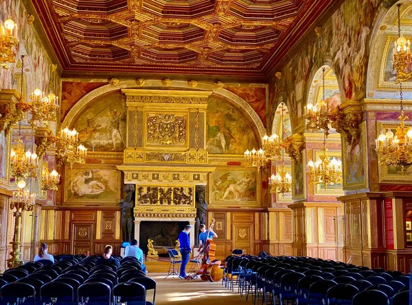 Interior Royal Palace Fontainebleau France — Stock Photo, Image