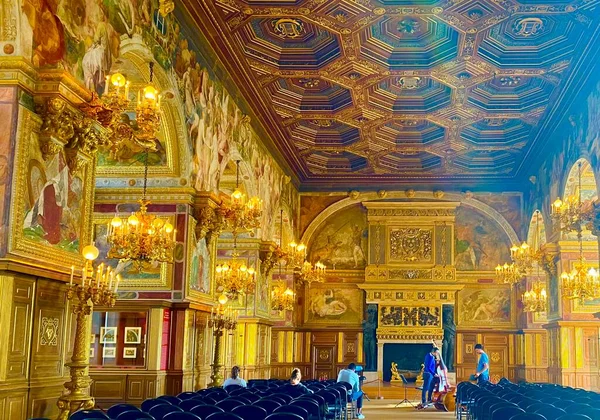 Interior Royal Palace Fontainebleau France — Stock Photo, Image