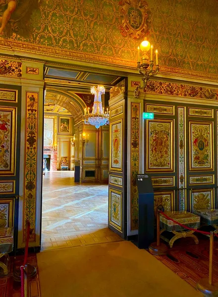 Interior Palácio Real Fontainebleau França — Fotografia de Stock