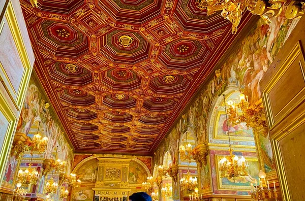 Interior Royal Palace Fontainebleau France — Stock Photo, Image