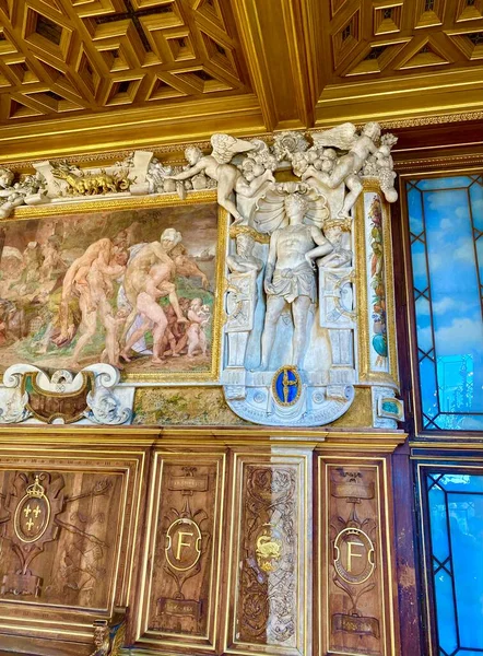 Interior Royal Palace Fontainebleau France — Stock Photo, Image