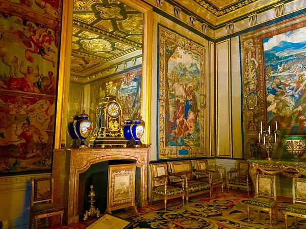 Interior Royal Palace Fontainebleau France — Stock Photo, Image