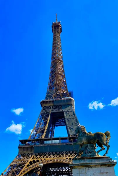 Het Uitzicht Eiffeltoren Een Zonnige Dag — Stockfoto