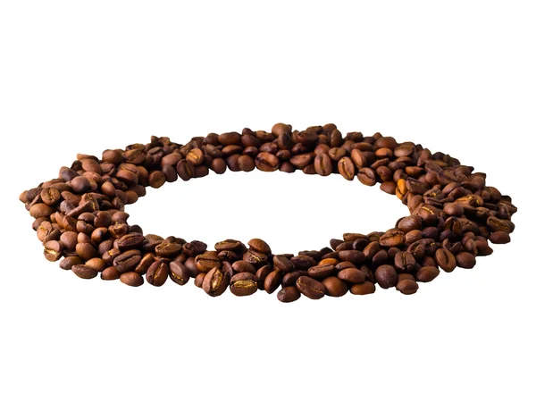 Круг из кофейных зерен — стоковое фото