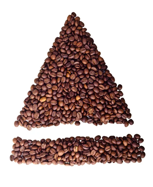 Vista 'close open' de grãos de café — Fotografia de Stock