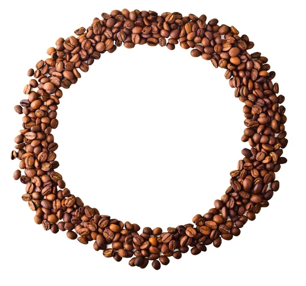 Cirkeln från kaffebönor — Stockfoto