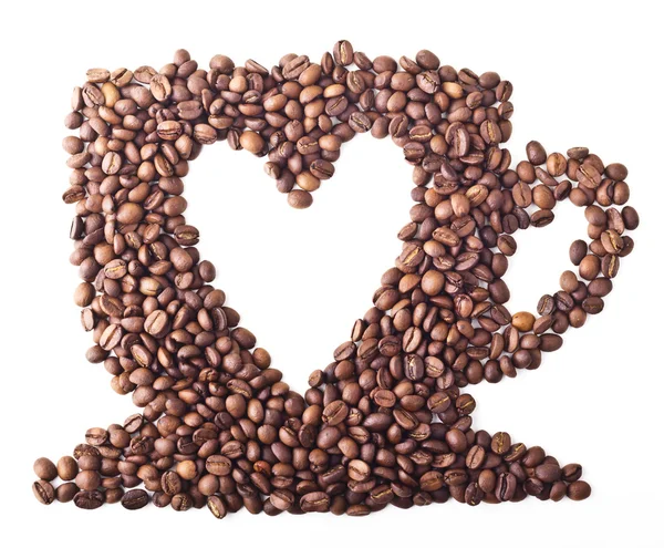 Kaffeetasse mit Herz — Stockfoto