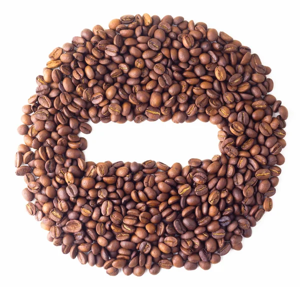 Sight "minus" i cirkel från kaffebönor — Stockfoto