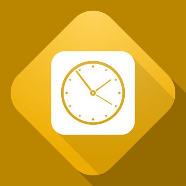 vektör simge saatin uzun gölge ile