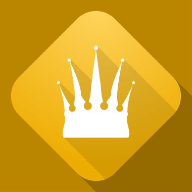 uzun bir gölge ile taç vektör simgesi