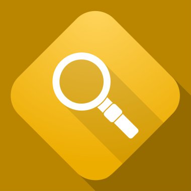 Büyüteç'i uzun gölge ile vektör simgesi