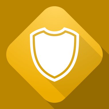 uzun bir gölge ile kalkan vektör simgesi