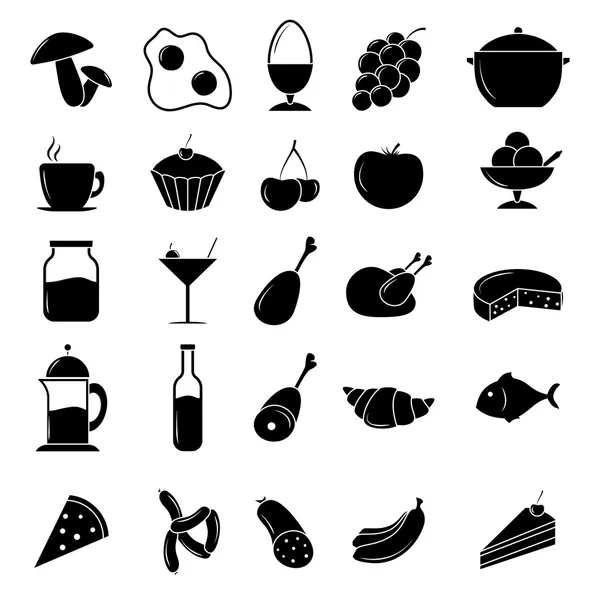 Conjunto de iconos de alimentos — Vector de stock