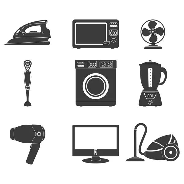 Household appliance icon set — Stock Vector