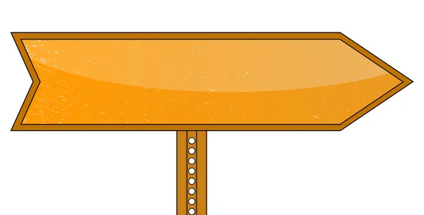 空白のオレンジ色の道路標識 — ストックベクタ