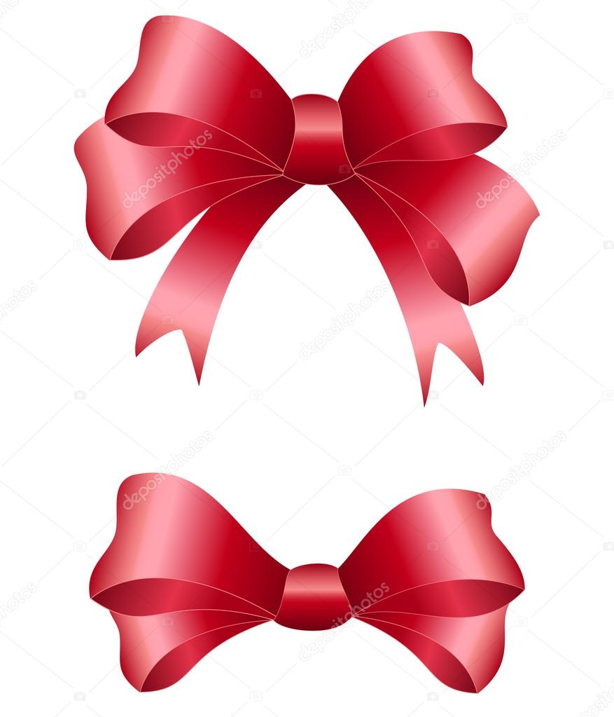 Vector red bows