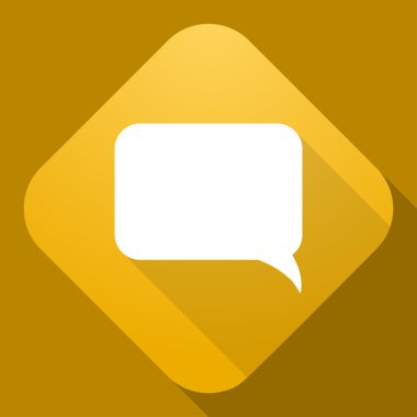 konuşma balonu uzun gölge ile vektör simgesi