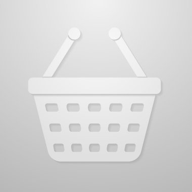 alışveriş sepeti, kağıt simgesi