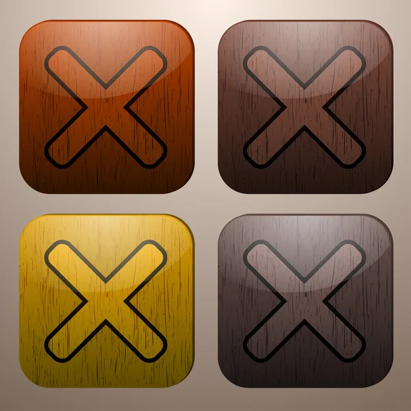 Traces de croix en bois — Image vectorielle