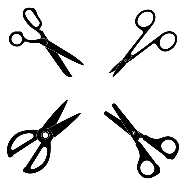 Иконный набор ножниц — стоковый вектор