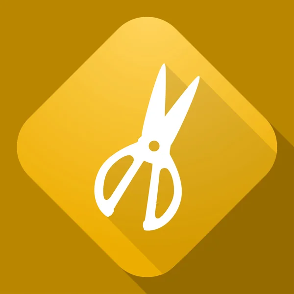 Vektorové ikony nůžky s dlouhý stín — Stockový vektor