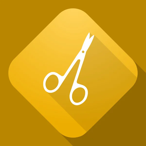 Vektorové ikony nůžky s dlouhý stín — Stockový vektor