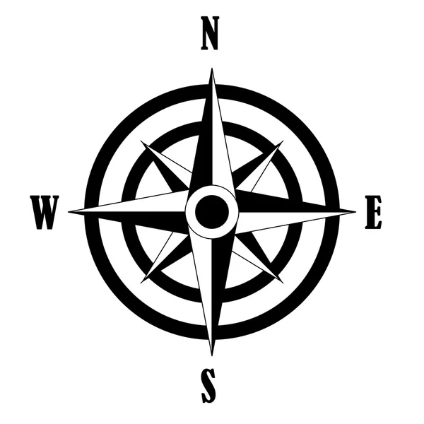 Vector icon of Compass rose — Stock Vector