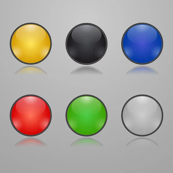 Colorful glass buttons — Stock Vector