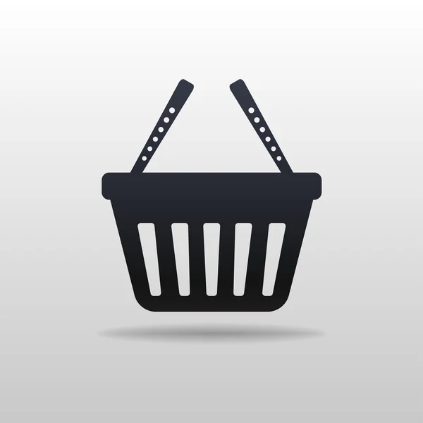 Black icon of Shopping cart — Stock Vector