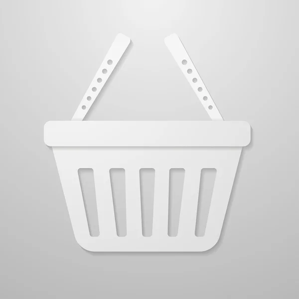 Icono de papel del carrito de compras — Vector de stock