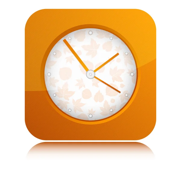 Orangene Uhr — Stockvektor