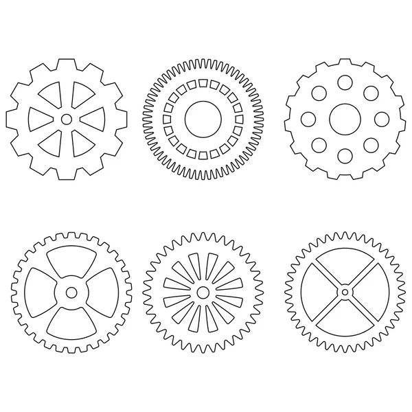 Set of gears icons — Stock Vector