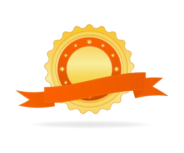 Gouden badge — Stockvector