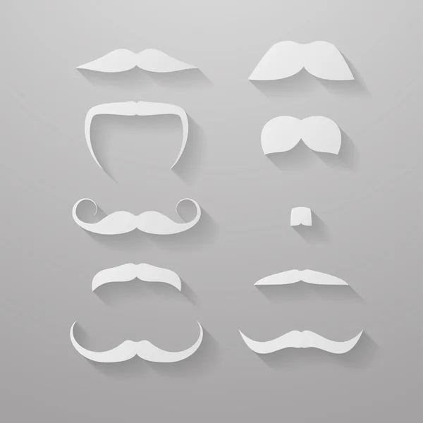 Conjunto de bigotes de papel — Archivo Imágenes Vectoriales