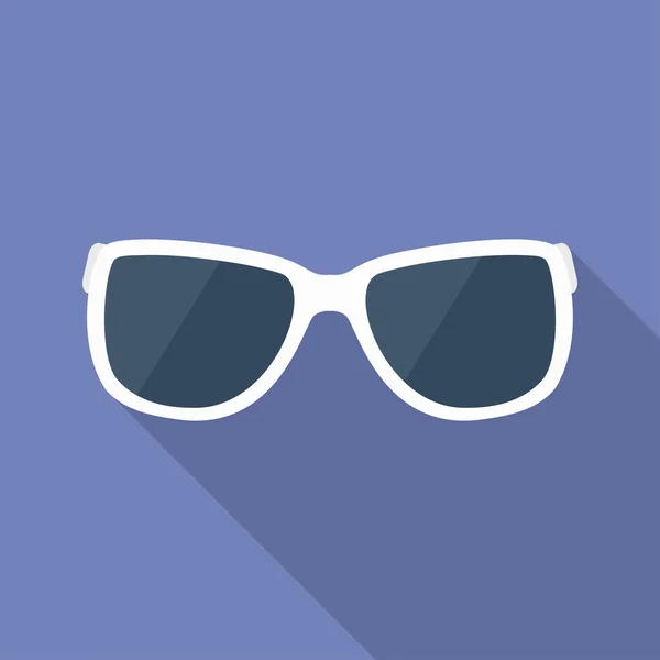 Icona degli occhiali da sole. Stile piatto moderno con una lunga ombra — Vettoriale Stock