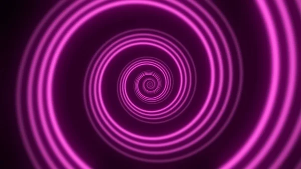 Reisen Sie Durch Abstrakte Neon Spiraltunnel Glühender Wurmloch Hintergrund — Stockfoto