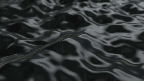 Gładki Jedwabny Przepływ Falisty Czarny Materiał Streszczenie Ciemnego Hałasu — Zdjęcie stockowe