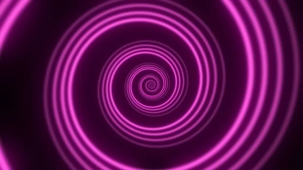 Reisen Sie Durch Abstrakte Neon Spiraltunnel Glühender Wurmloch Hintergrund — Stockfoto