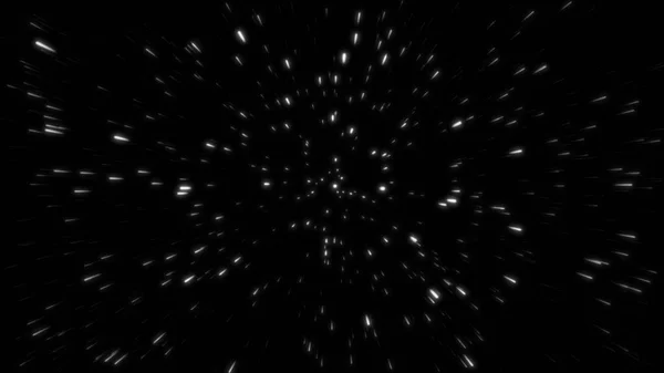 Через Космос Звездное Поле Абстрактные Частицы Фона — стоковое фото