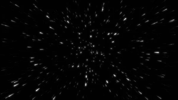 Através Espaço Starfield Partículas Abstratas Fundo — Fotografia de Stock