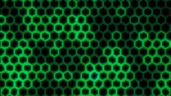 Abstracte Futuristische Hexagon Gloeien Neon Oppervlak Structuur Hud — Stockfoto