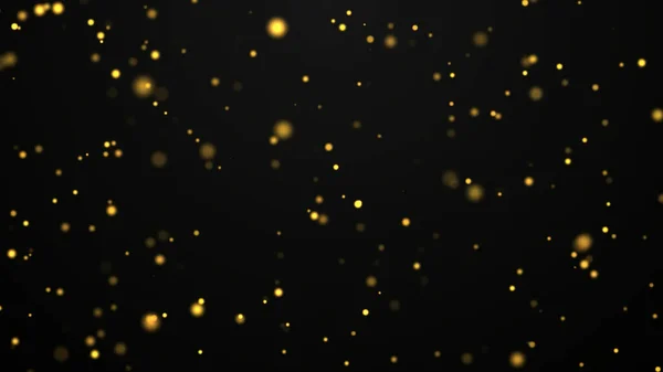Titrek Soyut Parçacıklar Altın Toz Arkaplanı — Stok fotoğraf