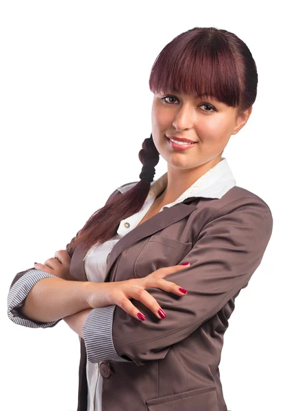 Portrait of Young Smiling  Businesswoman With Arm folded — Stock Photo, Image