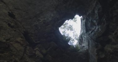 Kayalar ve ağaçlar tarafından yaratılan doğal ışığı almak