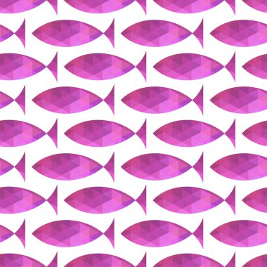 Balık seamless modeli. vektör. vektör üçgen balık. soyut fi