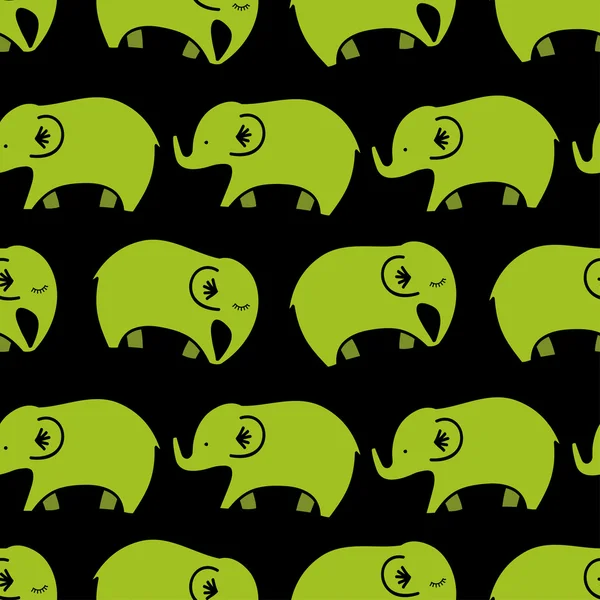 Seamless pattern with elephants — Stock Vector