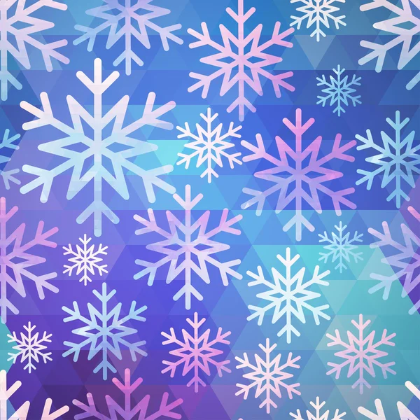 Abstracte naadloze sneeuw patroon — Stockvector