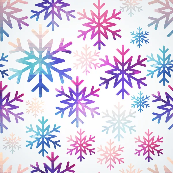 Modèle de flocons de neige vectoriels. Flocon de neige abstrait de forme géométrique — Image vectorielle