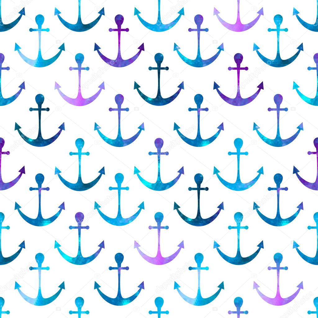 anchor seamless background. Retro pattern of geometric shapes. C