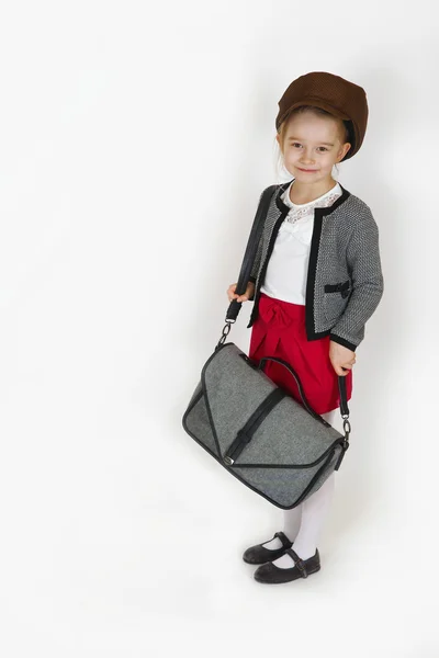 Young girl with handbag — Stock Photo, Image